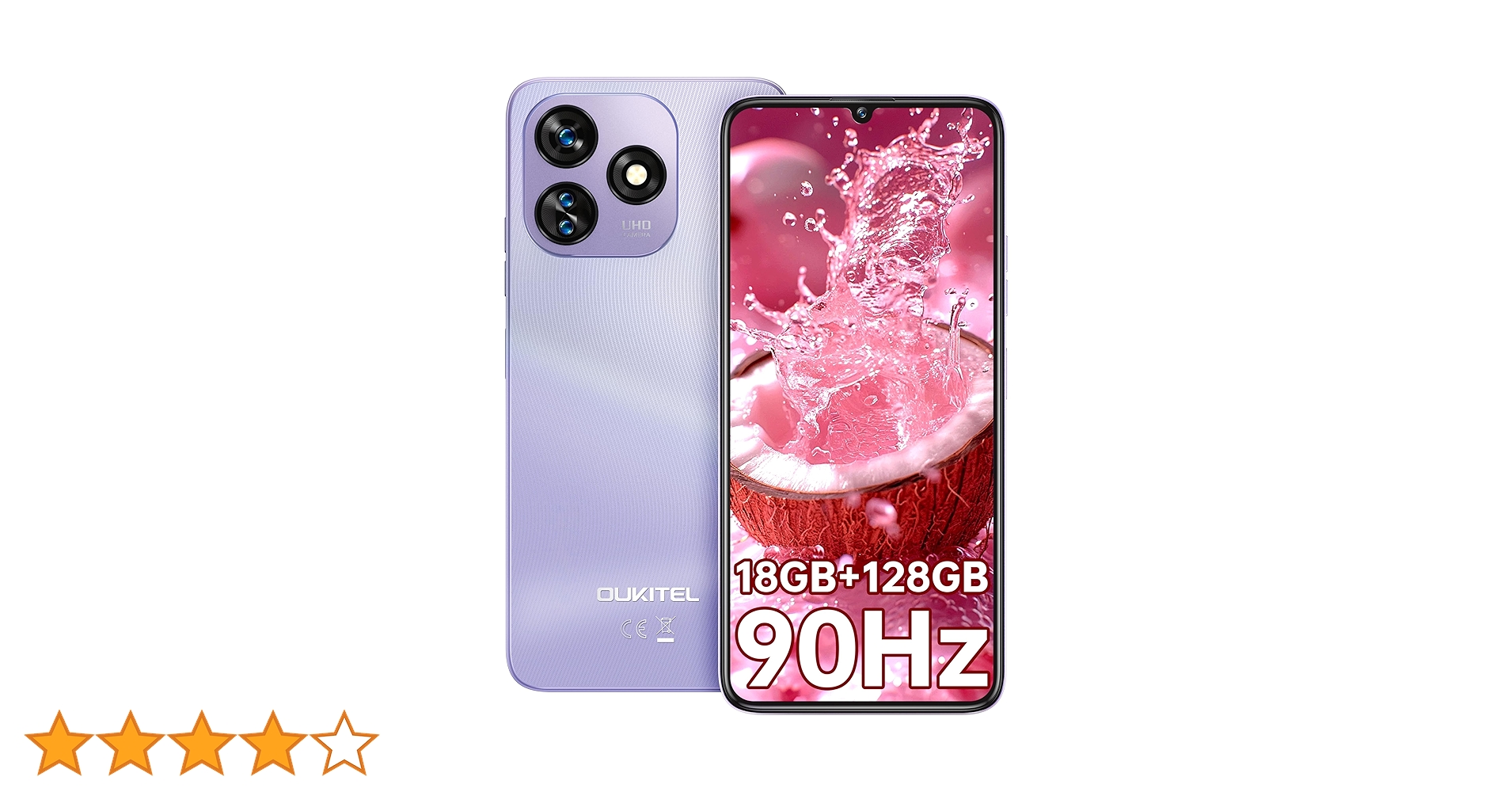 Amazon | OUKITEL C51 SIMフリー スマホ 本体 18GB RAM+128GB ROM 1TB